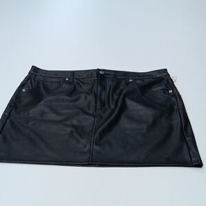 UNIVERSAL THREAD  Black Leather Mini Skirt - 17